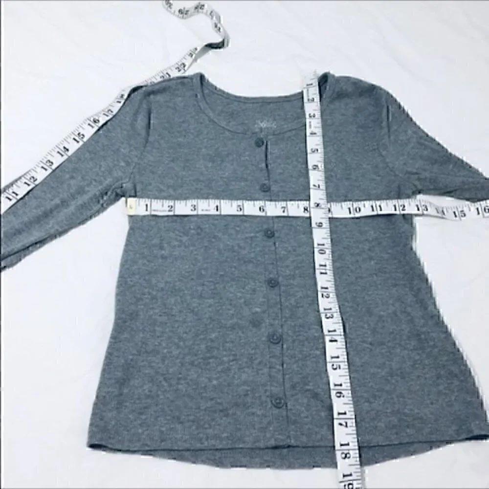 Justice Girls size 8 gray  button up top